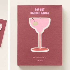 NEW ⭐️ Papier x Anthropologie Pop Out Bauble Cards Set of 8